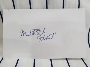 AUTOGRAPHED MARK "THE BIRD" FIDRYCH 3X5 INDEX CARD NICE BLUE PEN SIGNED JSA COA! - Picture 1 of 9