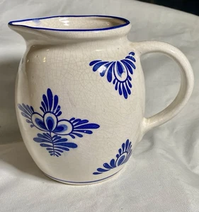 Vintage Delft Milk Pitcher, Blue And White Vintage Kitchen - Picture 1 of 8