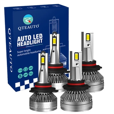 4PC 9005/HB3/H10 9006/HB4 LED High Beam Low Beam 6000K For 2002-2007 Saturn VUE - Image 1 of 4