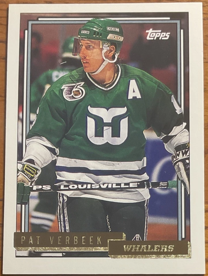 1992-93 Topps Gold Pat Verbeek #493 Hartford Whalers - Image 1 of 2