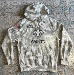 Nike Salute to Service Primary Edge Club Camo Hoodie New Orleans Saints Men’s S - Picture 1 of 3
