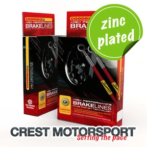 Honda Civic EC/ED/EE/EF incl. CRX Rear Discs 88-91 Goodridge Brake Hoses (Zinc) - Picture 1 of 1