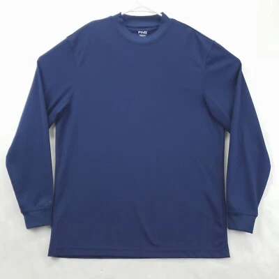 Рубашка мужская Ping Collection Performance Dynamics большая синяя с длинным рукавом вырез лодочкой - Изображение 1 из 4