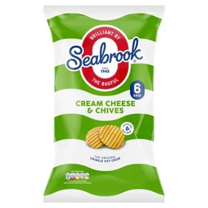 Seabrook Cream Cheese & Chives Crisps 25g x 48 Packs Box Snack Multipack - Picture 1 of 1