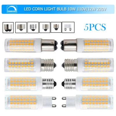 5X Dimmable 10W 12W Led Corn Light Bulb E14 2835smd Bulbs 360° Ceramic Lamp G4 - Image 1 of 4