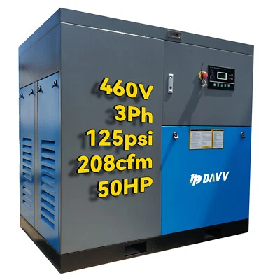 Сверхпрочный стационарный промышленный винтовой воздушный компрессор 460 В 3 фазы 50 лс - Изображение 1 из 4