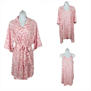 Vintage Y2K Secret Treasures 3 PC Robe and Matching Nightie Size Medium - Picture 1 of 12