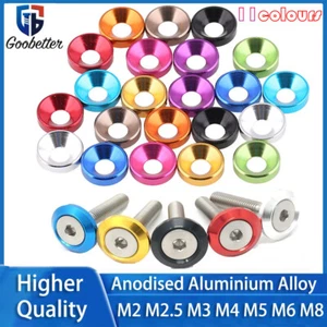 Arandelas avellanadas M2 M2.5 M3 M4 M5 M6 M8 aleación de aluminio anodizado multicolor - Imagen 1 de 22