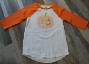 Camisa Cat & Jack Niñas Calabaza Otoño Lentejuelas, Talla Mediana 7/8 - Imagen 1 de 3