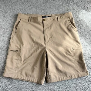 Chaps Golf 78 Shorts Mens 38 Beige Cargo Sports Beach Outdoor Zip Pocket Stretch - Picture 1 of 9