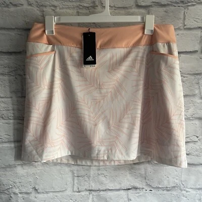 NEW WITH TAGS ADIDAS LEAF PALM SKIRT ORANGE WHITE WOMENS XL  - Image 1 of 4