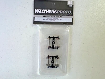 Walthers Proto #920-2001 HO National B-1 Rigid Trucks w/33" Metal Wheels-1 pair - Image 1 of 4