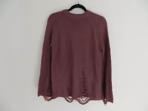 Say What Women's Mauve Pink Lightweight Sweater with Cutout Design Size M - Picture 1 of 5
