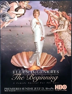 Foto de Ellen Degeneres 2000 "The Beginning" comedia especial HBO anuncio impreso vintage - Imagen 1 de 1