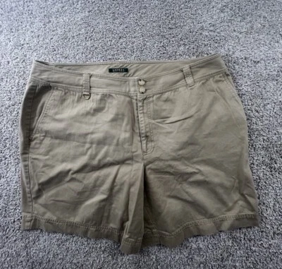 Pantalones Cortos Lauren Ralph Lauren Mujer 22 Plus Beige Chino Informal Frente Plano 8" Entrepierna Foto 1 de 4