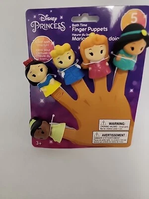 Disney Princesas 5 Dedos Baño Marionetas Blancanieves Cenicienta y Más Edades 3+ NUEVO Foto 1 de 4