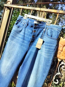 Made Well Button Fly Jeans 36 Waist Cropped - Picture 1 of 9