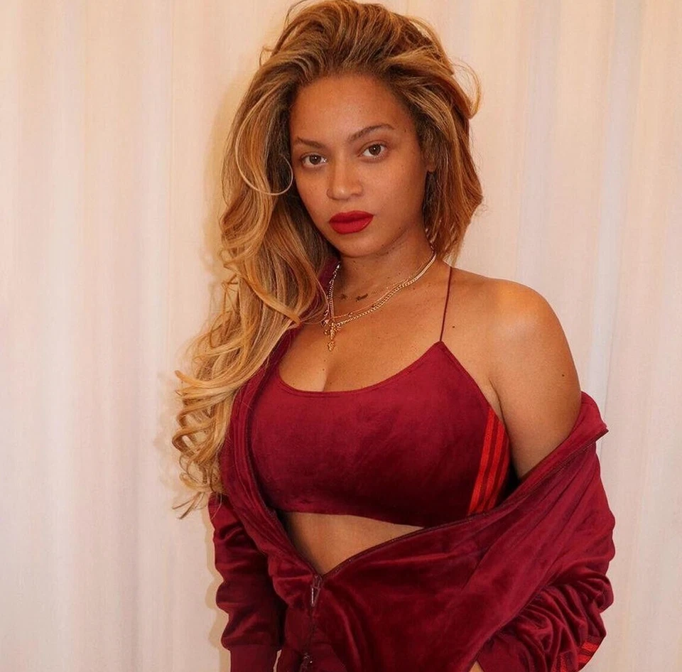 Camiseta sin mangas corta Adidas X Ivy Park madera de cerezo terciopelo talla 2X nueva con etiquetas Foto 1 de 4