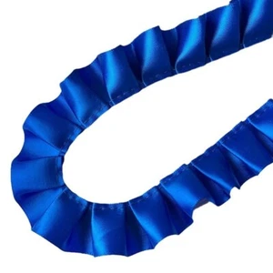 11 Yards Ruffle Pleated Satin Ribbon Trim - 25mm (1") Wide for Wedding Dress - Picture 1 of 24