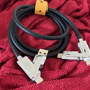 ⚡ Cable de carga rápida USB 4 en 1 120 W USB tipo C iPhone carga rápida rápida - Imagen 1 de 9