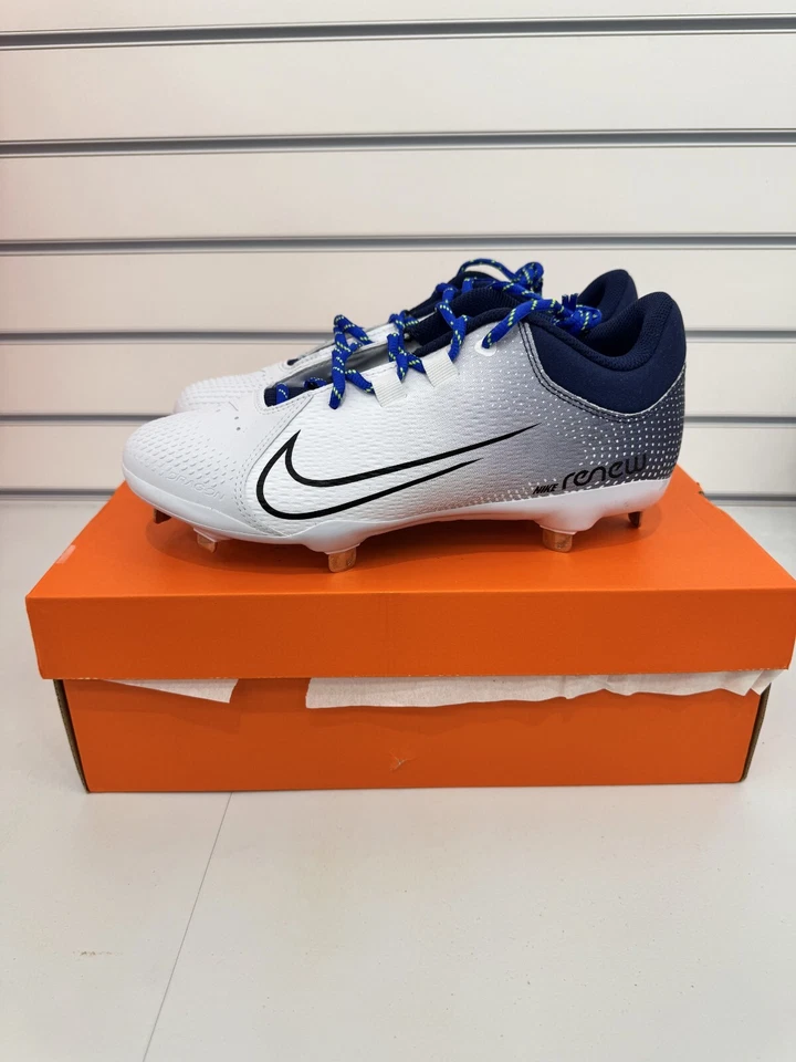 Nike Hyperdiamond 4 Elite White Black Softball Cleat CZ5917-103 Sz 7.5