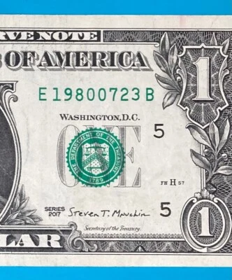 1980 July 23 : E 19800723 B BIRTHDAY Note $1 One Dollar Bill - Image 1 of 3