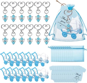 49 Pcs Baby Shower Party Favors Including Angel Keychains Baby Carriage Shaped C - Picture 1 of 12