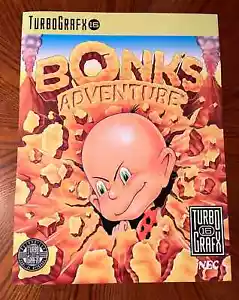 Bonk's Adventure TurboGrafx 16 video game cover poster TG16 Turbo Duo PC Engine - Picture 1 of 1