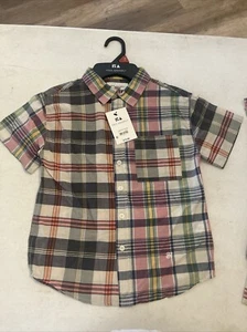 Abito ragazzo casual con bottoni multicolore nuovo montaggio gratuito camicia a quadri media 8 - Foto 1 di 2