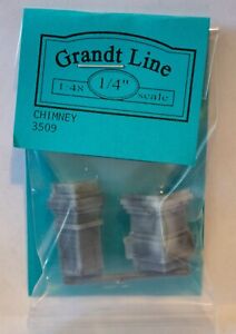 Grandt Line O #3509 Brick Station Chimneys pkg(2) -- Rio Grande