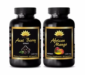 Vitaminas energéticas para hombres - EXTRACTO DE BAYA DE ACAI - COMBO DE MANGO AFRICANO - africano - Imagen 1 de 12