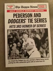 2018 Topps Heritage Joc Pederson "2017 World Series Game 6" Card #167 Dodgers - Picture 1 of 2