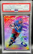 1998 O-Pee-Chee Chrome Wayne Gretzky REFractor PSA 8 Season's Best #sb20
