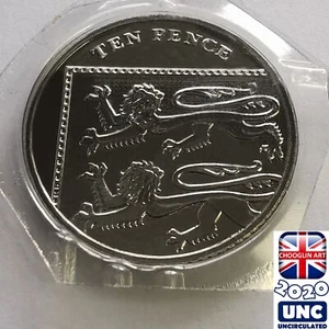 (BRILLIANT UNC) BRITISH 2020 ELIZABETH II TEN PENCE 10p Münze, 5 Jahre alt! - Bild 1 von 2