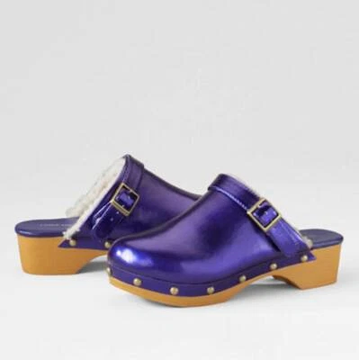 Zuecos de piel de oveja Lands' End ~ Skylar para niña $40 nuevos en caja Foto 1 de 2