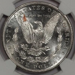 1882 S NGC MS65 Struck In Retained Copper Morgan Dollar Error "Flaming Eagle" - Picture 1 of 6