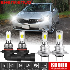 Kit de faros antiniebla de haz alto-bajo LED 4x 6000K para Kia Forte 2017-2018 - Imagen 1 de 16