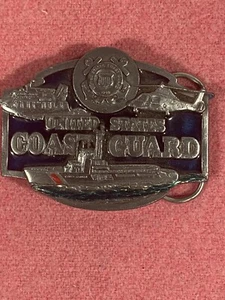 Vintage 1988 Siskiyou United States Coast Guard Belt Buckle U-80 Pewter NOS - Picture 1 of 10