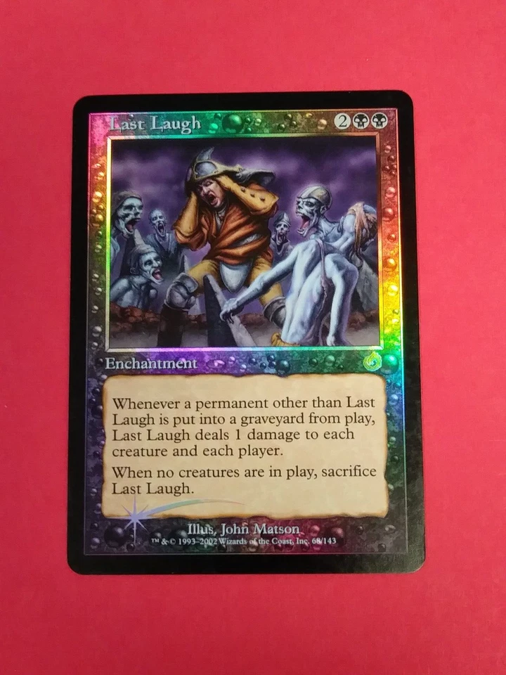 Magic the Gathering Torment - 1x LAST LAUGH - FOIL  Black Rare NM Enchantment - Image 1 of 1