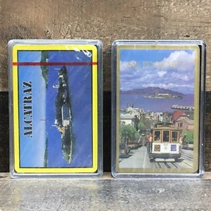 Tarjetas de juego de recuerdo vintage de San Francisco de Alcatraz y Trolly hechas en Hong Kong - Imagen 1 de 10