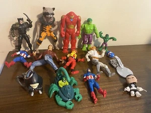 Lot Of Vintage Toys Marvel Figures Wolverine Hulk Rare Used Captain America - Picture 1 of 4