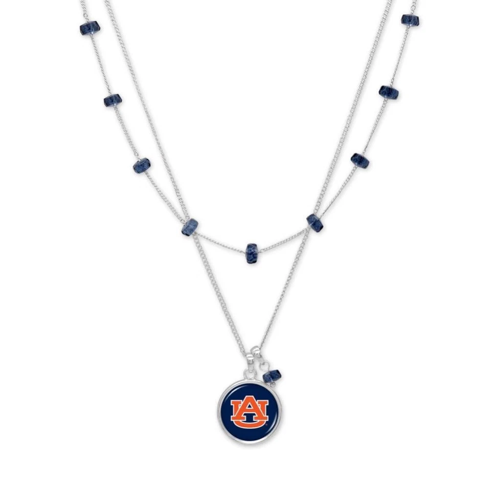 Auburn Tigers Ivy Necklace Silver Chain Jewelry Gift AU - Image 1 of 1