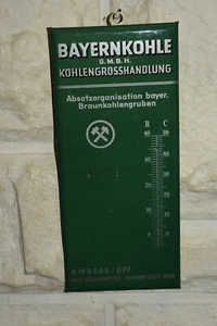 Altes Imoglasschild/Reklame,Bayernkohle,Kohlengrosshandlung Amberg Opf.,Original - Bild 1 von 2