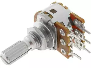 10pcs Logarithmic Potentiometer stereo 100K; shaft Ø6mm - Picture 1 of 1