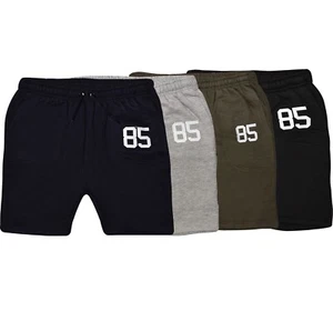 Boys Mens Shorts Fleece 2 pack Bottoms Joggers Joggings Shorts GYM Sports Active - Picture 1 of 48