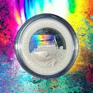 Weißrussland 1 Rubel 2022 Aurora Borealis Antarktisstation Mount Evening - Bild 1 von 5