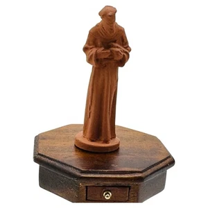 Dollhouse Miniature St Francis Of Assisi Statue Figurine 1:12 RARE Artisan Clay - Picture 1 of 12