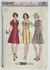 1970's Vintage Sewing Pattern Simplicity 6340 Misses Princess Dress Bust 34” - Picture 1 of 4