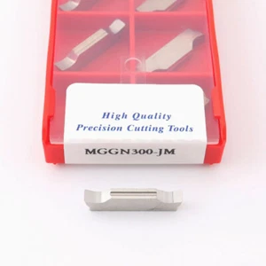 10P MGGN300-JM 3.0mm CNC Cutting Carbide Grooving Inserts MGGN300 For Aluminium - Imagen 1 de 3