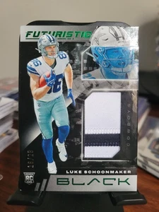 2023 Panini Black Futuristic Luke Schoonmaker #FUT-7 GREEN Rookie Patch RC /25 - Picture 1 of 3